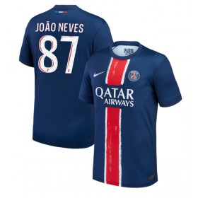 Pánské fotbalový oblečení Paris Saint-Germain Joao Neves #87 Domácí košile 2024-25 Krátkým Rukávem